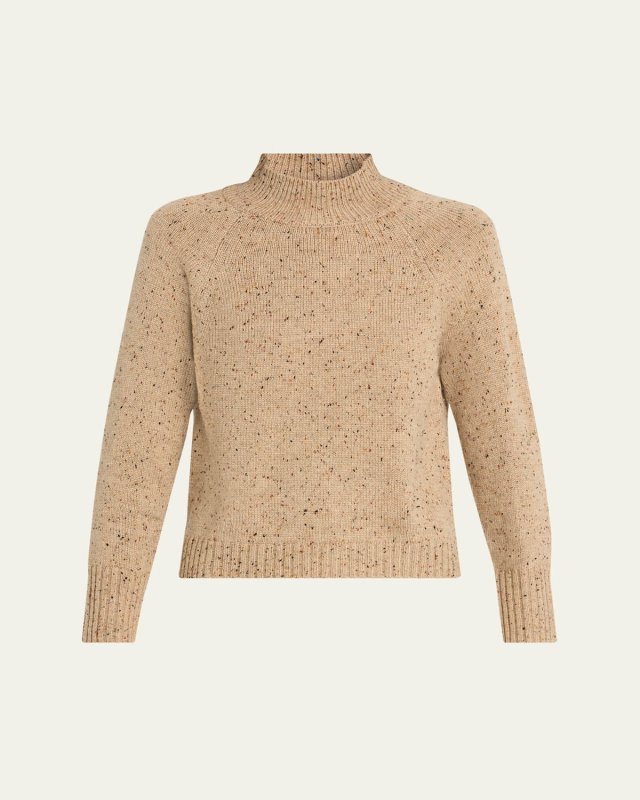 Isabel Speckled Mock-Neck Sweat